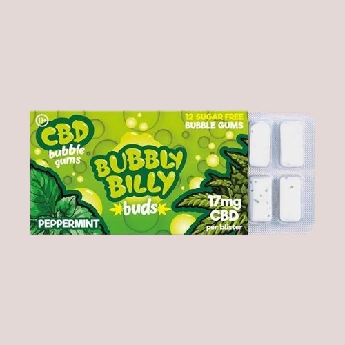 Menthe poivrée 17mg CBD - Chewing-gum - Bubbly Billy - Produit CBD sur Le Marché du CBD
