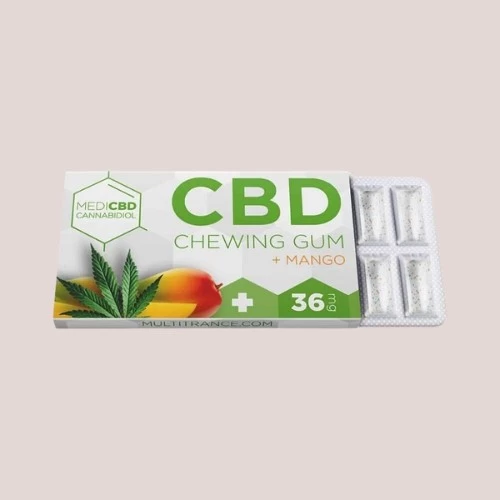 Chewing-gum mangue - 36mg CBD - MEDICBD - Produit CBD sur Le Marché du CBD